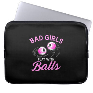 Billard Snooker Girls spielen mit Billiard Balls Laptopschutzhülle