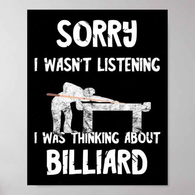Billard Snooker Player 8 ll Billiard spielen Poster (Vorne)