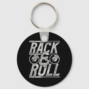 Billard Snooker Player Rack und Roll Schlüsselanhänger