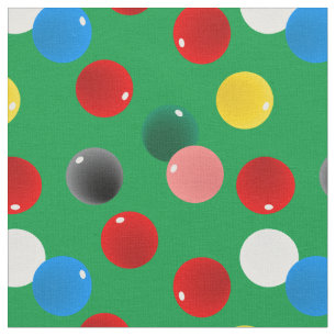 Billard Snooker Pool Balls Muster auf Grün Stoff