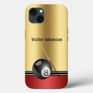Billard Sport Ball und Cue Personalisieren mit Nam Case-Mate iPhone Hülle