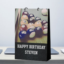 Billard-Sportspiel für Männer zum Geburtstag Mittlere Geschenktüte