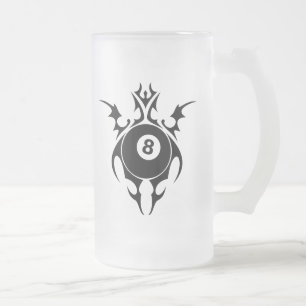 Billard. Stammes- Mattglas Bierglas