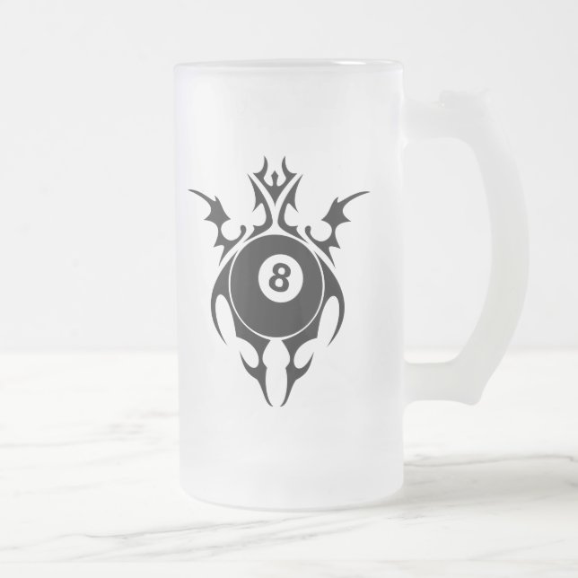 Billard. Stammes- Mattglas Bierglas (Rechts)