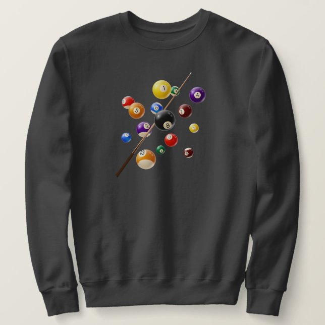 Billard-Sweatshirt Sweatshirt (Design vorne)