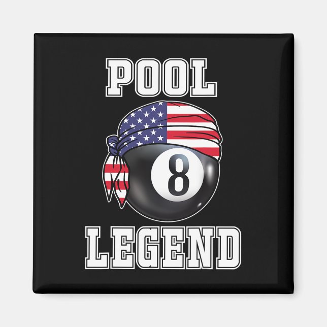 Billard Team 8 Ll Pool Game Player Geschenke für P Magnet (Vorne)