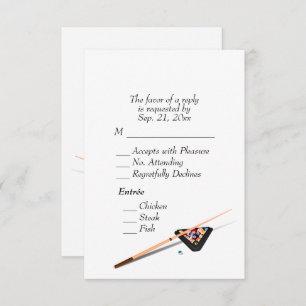Billard UAWG mit Entree Choice White RSVP Karte