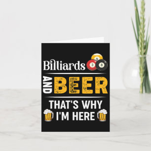 Billard und Bier, das ist der Grund, warum ich hie Karte
