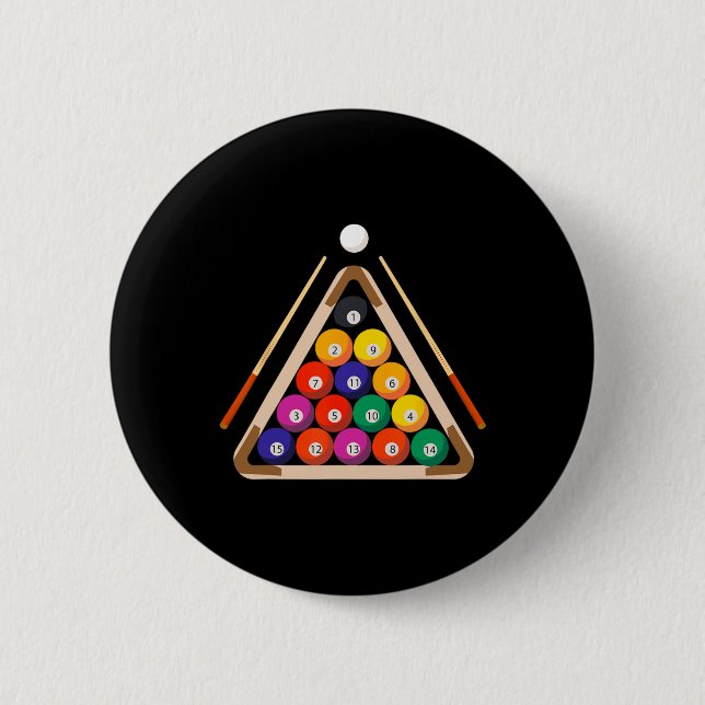 Billard und Stick Billard Player Button (Vorderseite)