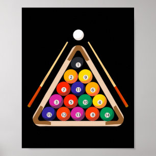 Billard und Stick Billard Player Poster