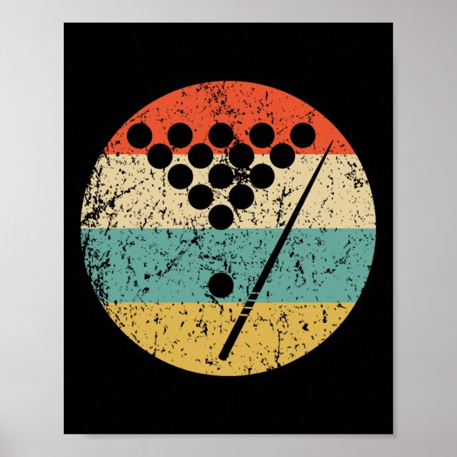 Billard Vintag Retro Pool 1 Poster (Vorne)