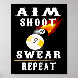 Billard Vintage Retro Pool Poster