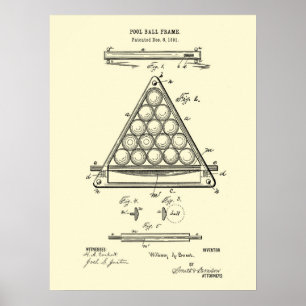 Billard Wanddekoration Print #3 Poster