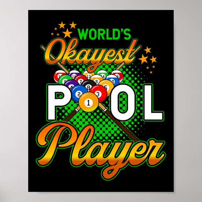 Billard Worlds Token Pool Player 1 Poster (Vorne)