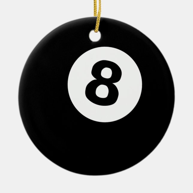 Billardachball Keramikornament (Vorne)
