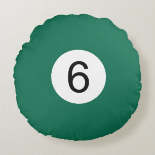 Billardball-Rundkissen #6 Rundes Kissen