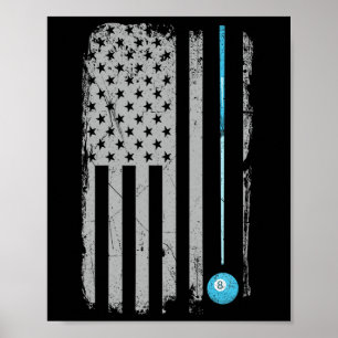 Billardbillard 8 Ball Vintage US-amerikanische F Poster