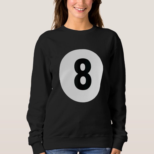 Billardkugel 8 Billard Farbmatching Halloween-Kost Sweatshirt (Vorderseite)
