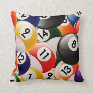 Billardkugel-Collage Kissen