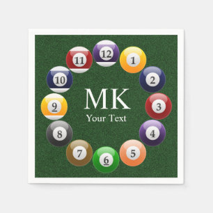 Billardkugel-glänzender bunter Poolsnooker-Sport Serviette