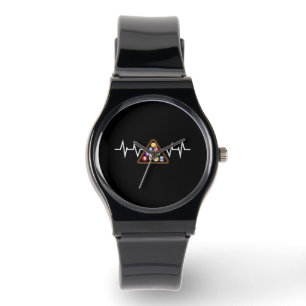 Billardkugel Rack Herzschlag Armbanduhr