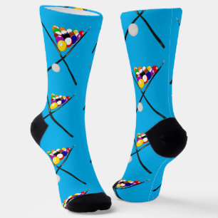 Billardkugeln und Queuehölzer Socken