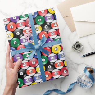 Billardmuster für Solid und Stripe Geschenkpapier