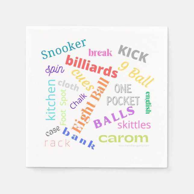 Billardpapierserviette Serviette (Vorderseite)