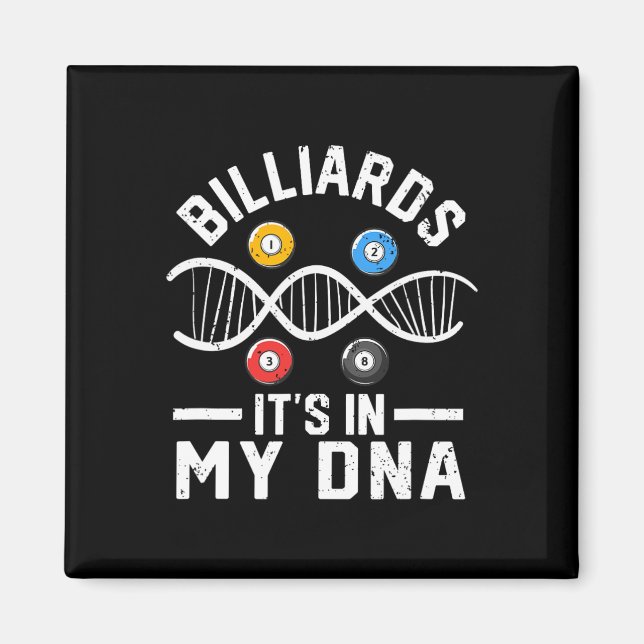 Billardplayer in meiner DNA Funny Pool Billiard Magnet (Vorne)