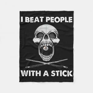 Billards, die ich Leute mit einem Stick Skull Eigh Fleecedecke