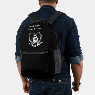Billards mit Leidenschaft für den Wettbewerb genie Bedruckter Rucksack
