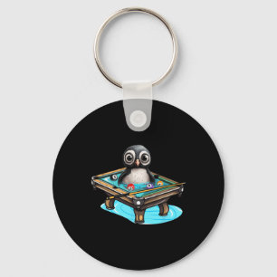 Billards Penguin Hustler Pool Snooker Pop spielen Schlüsselanhänger
