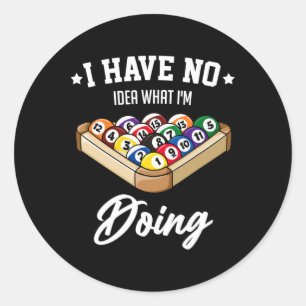 Billards Snooker Pool Game Player Sportwettkampf Runder Aufkleber