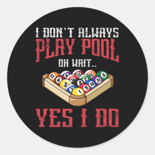 Billards Snooker Pool Game Player Sportwettkampf Runder Aufkleber