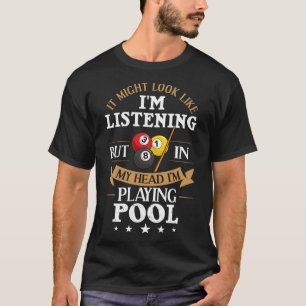 Billards Snooker Pool Game Player Sportwettkampf T-Shirt