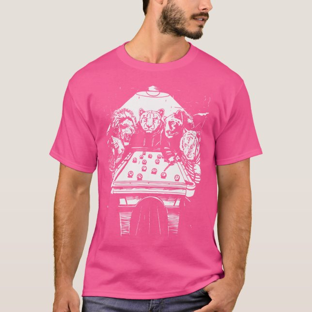 Billardspiele für Tiere T-Shirt (Vorderseite)