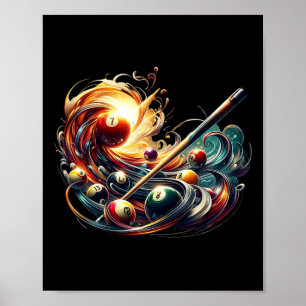 Billardspielen bedeutet, den Cue an der B zu meist Poster