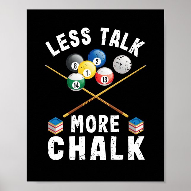 Billardspieler Billard 8-Ball Billard Poster (Vorne)