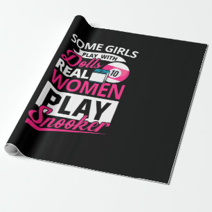 Billardspieler Wirkliche Frauen spielen Snooker Geschenkpapier