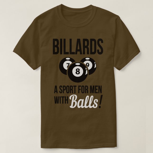Billardsport mit Kugeln T-Shirt (Design vorne)