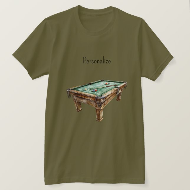 Billardtisch T-Shirt (Design vorne)