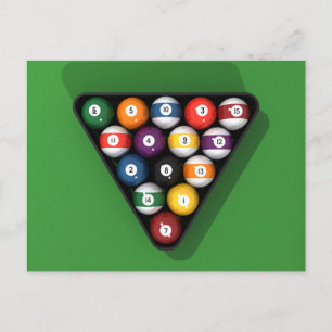 Billardtische mit Billardtischen aus grünem Gürtel Postkarte