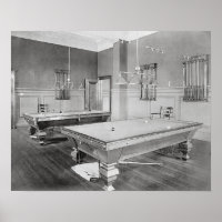 Billardzimmer, 1901. Vintage-Foto
