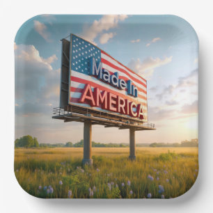 Billboard in Amerika in einem Land Pappteller