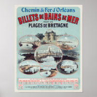 Billets de Mer France Vintage Poster 1888