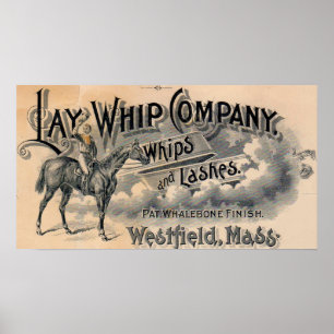 Billhead von Lay Whip Company aus den 1880er Jahre Poster