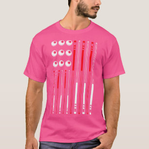 Billiard 9 Ball Pool Amerikanische US-Flagge T-Shirt