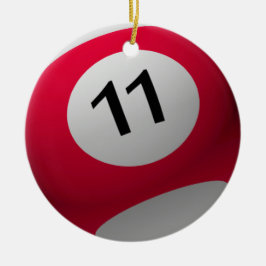 BILLIARD BALL CHRISTMAS ORNAMENT 11 (ELEVEN)