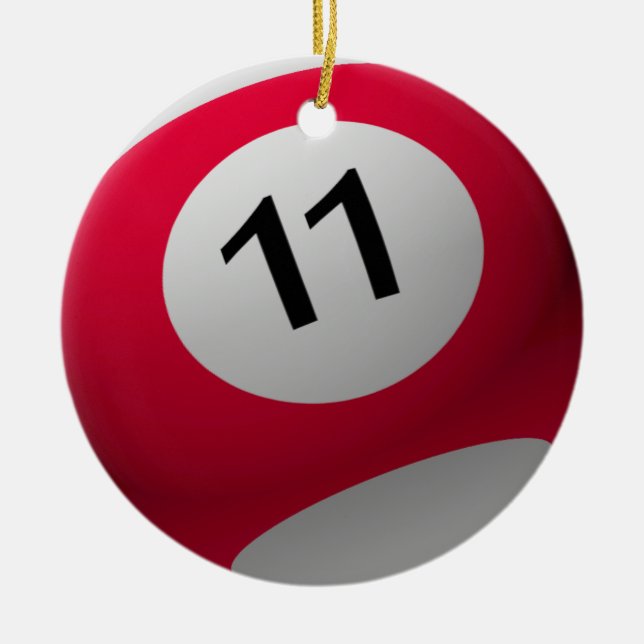 BILLIARD BALL CHRISTMAS ORNAMENT 11 (ELEVEN) (Vorne)