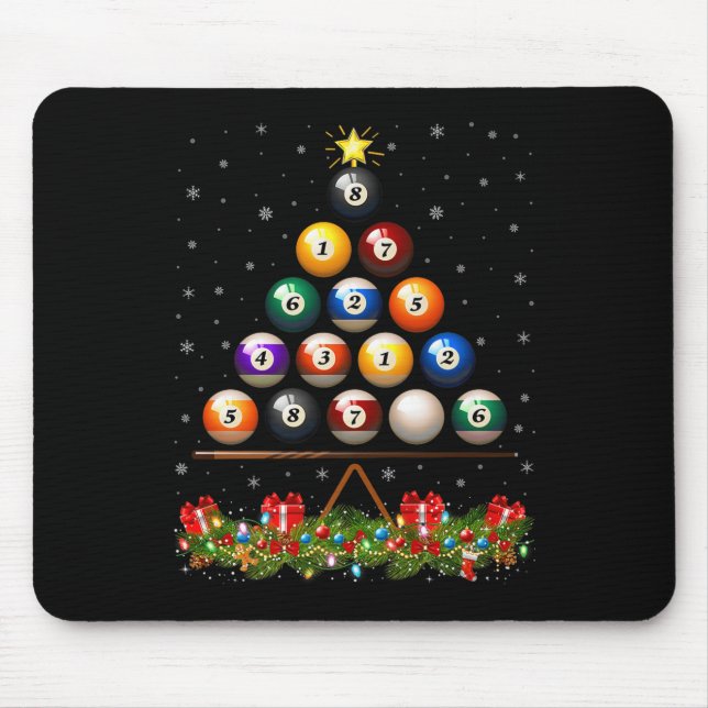 Billiard Ball Christmas Tree Lights Ol Billiards X Mousepad (Vorne)